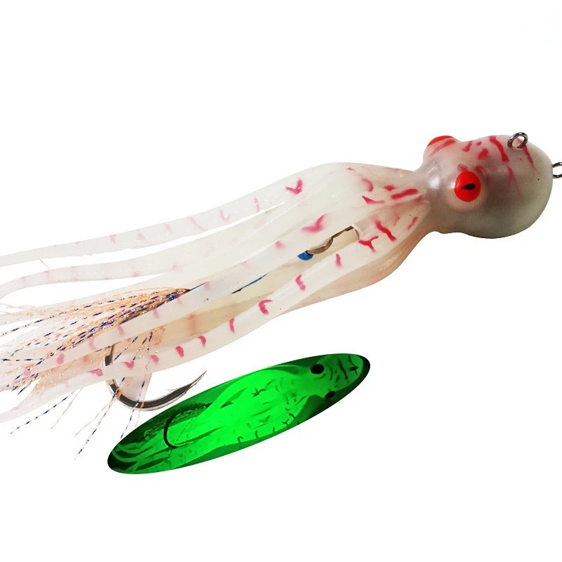 Squid Hook Soft Lures Metal Jig Head Lure Swimbait 110-150g Saltwater Fishing Bait Skirt Tail Fishing Lure Luminous Fishing Bait
Squid Hook Soft Lures Metal Jig Head Lure Swimbait 110-150g Saltwater Fishing Bait Skirt Tail Fishing Lure Luminous Fishing Bait