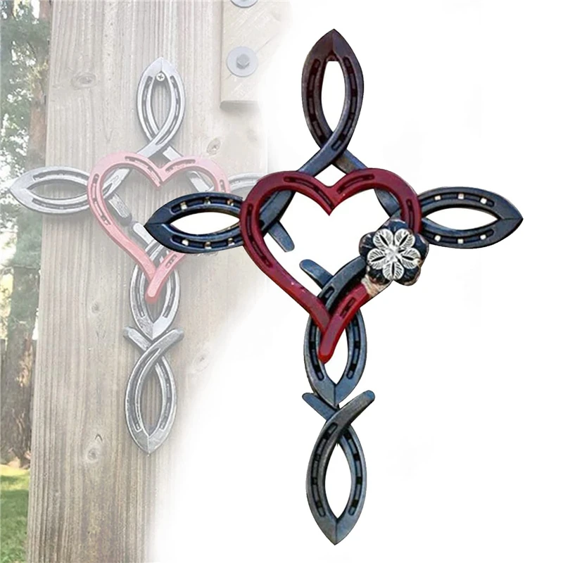 Natural Horsehsoe Cross With Heart Metal Sign Wall Hanging Sculpture Vintage Craft Art Decoration Easter Creative Room Decor
Natural Horsehsoe Cross With Heart Metal Sign Wall Hanging Sculpture Vintage Craft Art Decoration Easter Creative Room Decor