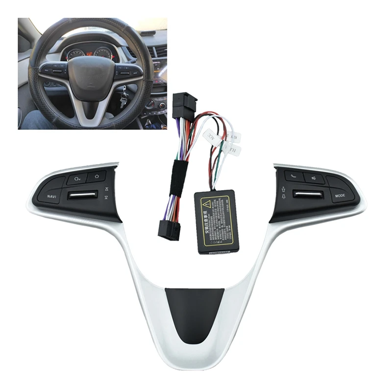 

Кнопки на руль автомобиля, переключатель громкости телефона, функции GPS, панель переключения для Chevrolet Sail 2015 2016 2017 2018