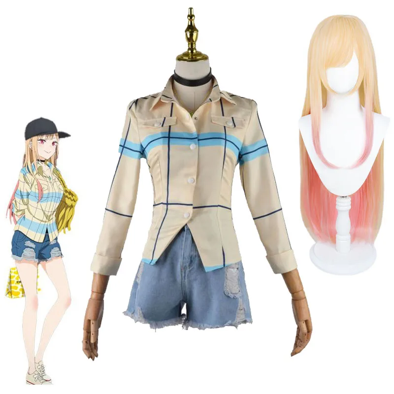 My Dress-Up Darling Cosplay Kitagawa Marin Costume Cosplayer Daily Wear Blouse Denim Shorts Accessories Anime Marin Wig Headwear
My Dress-Up Darling Cosplay Kitagawa Marin Costume Cosplayer Daily Wear Blouse Denim Shorts Accessories Anime Marin Wig Headwear