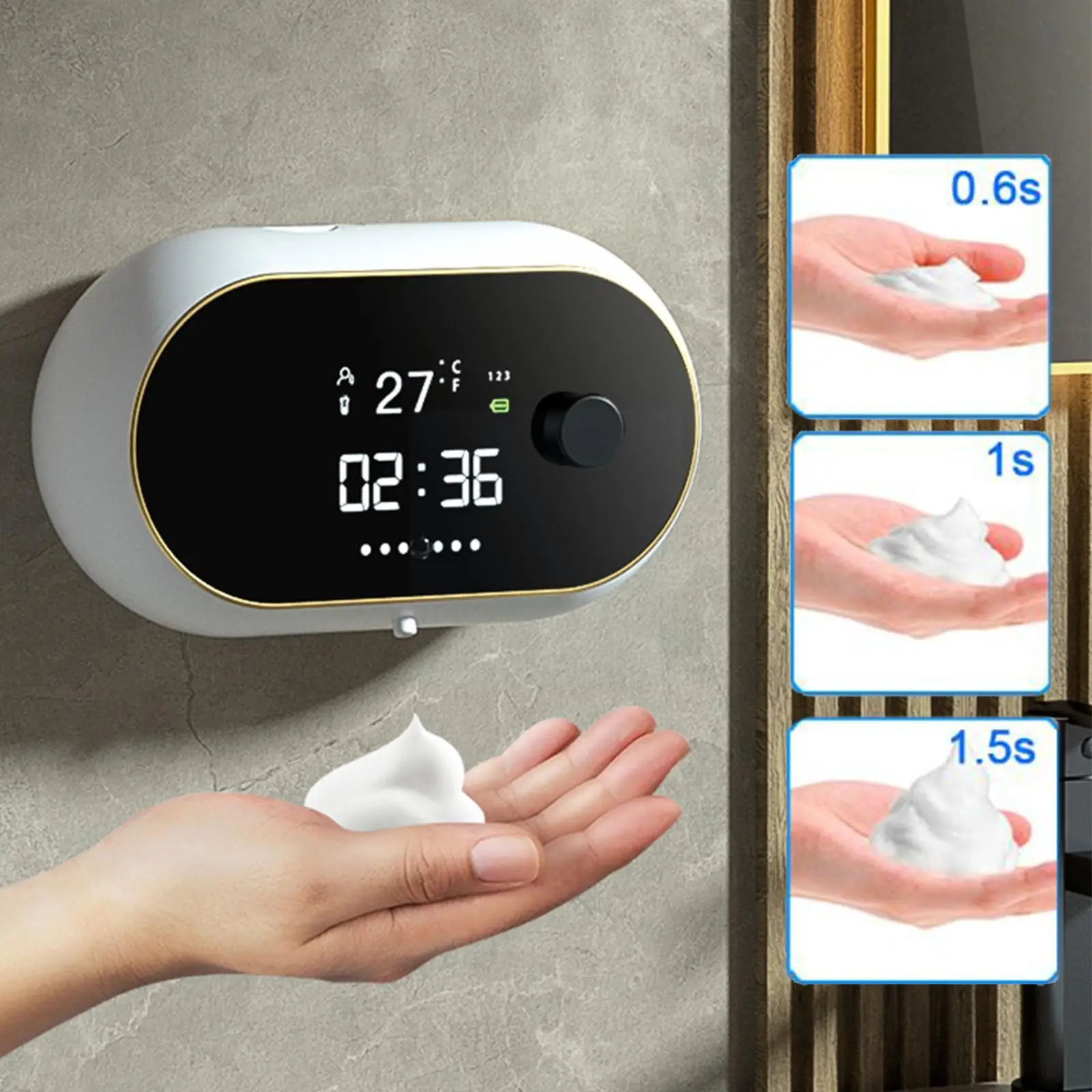 Automatic Foam Soap Dispenser Wall Mount Touchless Sanitizer Machine Sensor Dispenser Liquid Foam Charge Usb 450ml Hand Dis Z7e6
Automatic Foam Soap Dispenser Wall Mount Touchless Sanitizer Machine Sensor Dispenser Liquid Foam Charge Usb 450ml Hand Dis Z7e6