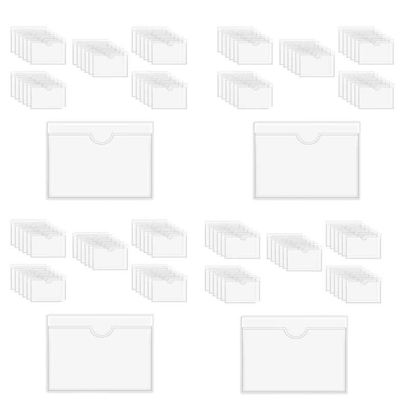 180Pcs Self-Adhesive Label Holder Card Pockets Label Holder Clear Library Card Holders With Top Open For Index Cards
180Pcs Self-Adhesive Label Holder Card Pockets Label Holder Clear Library Card Holders With Top Open For Index Cards