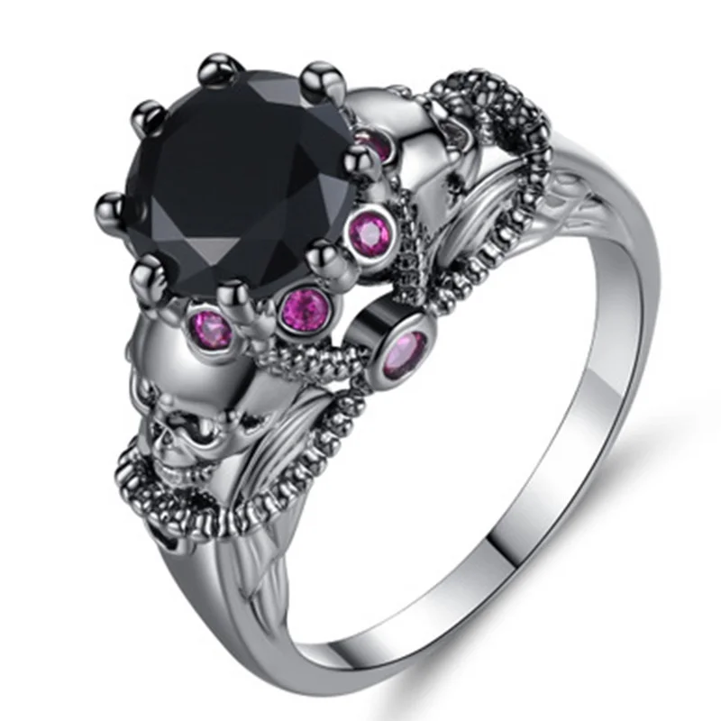 Fashion Beautiful Dark Style Colored Crystal Black Stone Stainless Steel Amethyst Ring Jewelry Gifts for Women
Fashion Beautiful Dark Style Colored Crystal Black Stone Stainless Steel Amethyst Ring Jewelry Gifts for Women