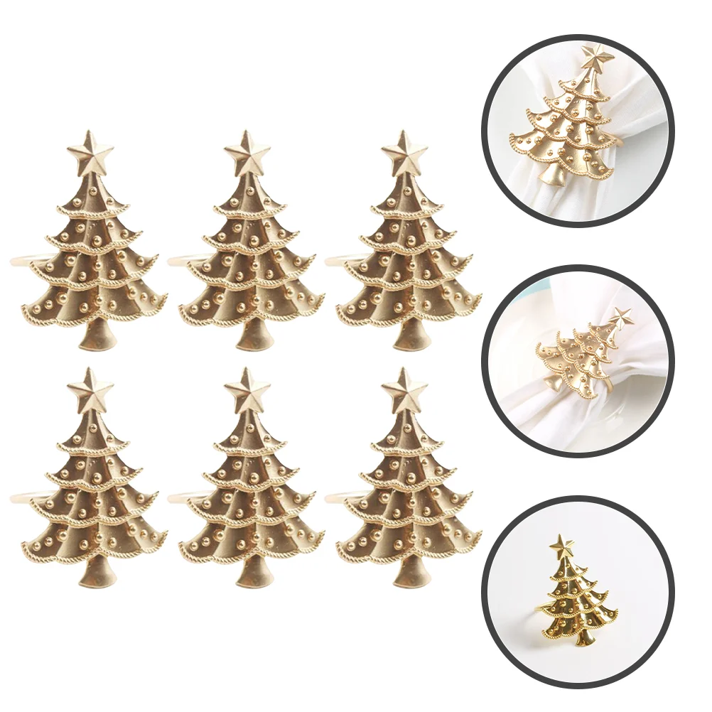 6pcs Christmas Tree Napkin Rings Metal Napkin Buckles Dinner Party Tableware Decor
6pcs Christmas Tree Napkin Rings Metal Napkin Buckles Dinner Party Tableware Decor