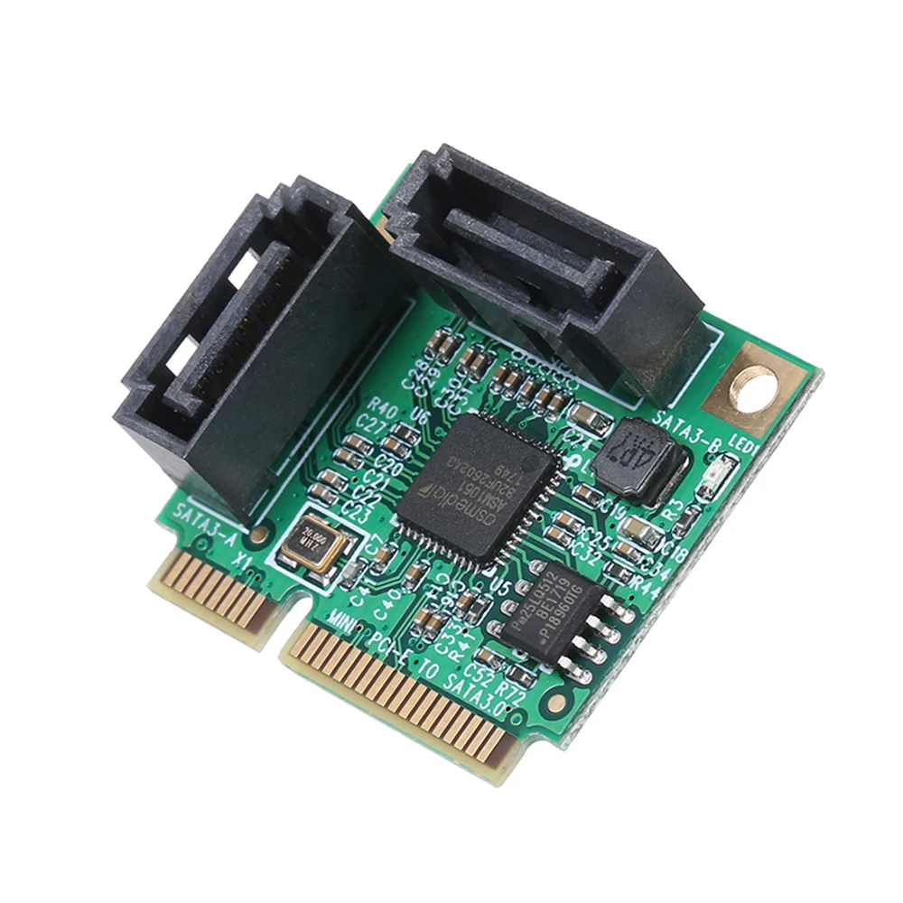 Mini PCI-E to 2 Ports Serial ATA3 Adapter Card SATA3.0 Expansion Card Mini Size High Speed Transmission Wide Compatibility
Mini PCI-E to 2 Ports Serial ATA3 Adapter Card SATA3.0 Expansion Card Mini Size High Speed Transmission Wide Compatibility