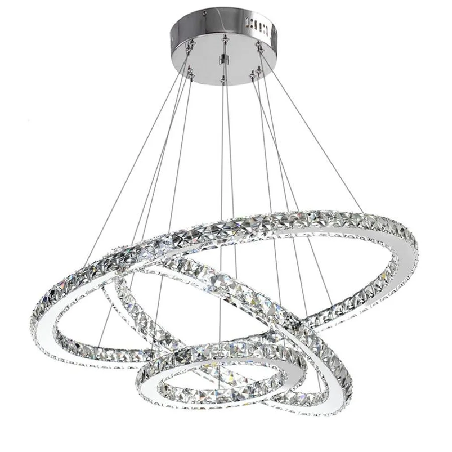 Modern LED Crystal Ring Chandelier Hanging Lamp Loft Chandeliers For Living Room Bedroom Kitchen Indoor Lighting Fixture Lights
Modern LED Crystal Ring Chandelier Hanging Lamp Loft Chandeliers For Living Room Bedroom Kitchen Indoor Lighting Fixture Lights