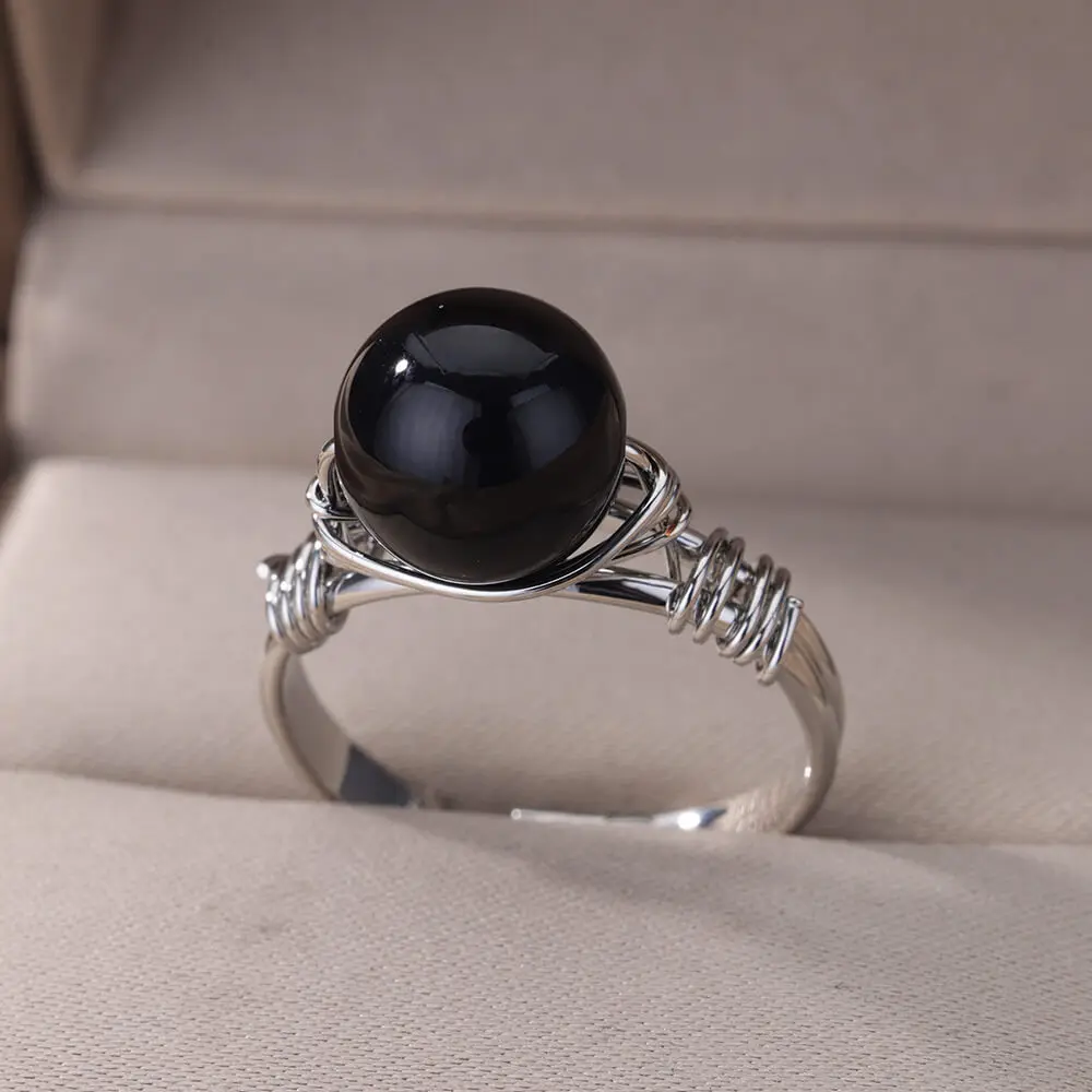Silver Plated Wrapped Stone Rings for Women Adjustable Stainless Steel Ring Vintage Wedding Jewelry Christmas Gift anillos mujer
Silver Plated Wrapped Stone Rings for Women Adjustable Stainless Steel Ring Vintage Wedding Jewelry Christmas Gift anillos mujer