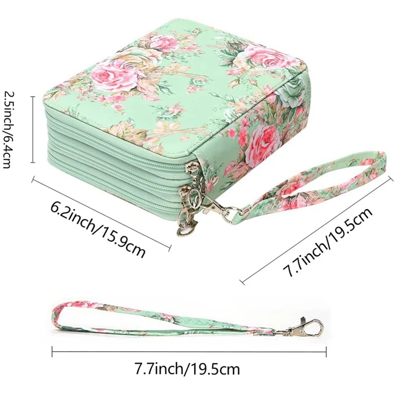 72 Slots Pencil Holder With Zipper Closure Pencil Case For Watercolor Pens Or Markers, Pencil Case Organizer(Green Rose)
72 Slots Pencil Holder With Zipper Closure Pencil Case For Watercolor Pens Or Markers, Pencil Case Organizer(Green Rose)
