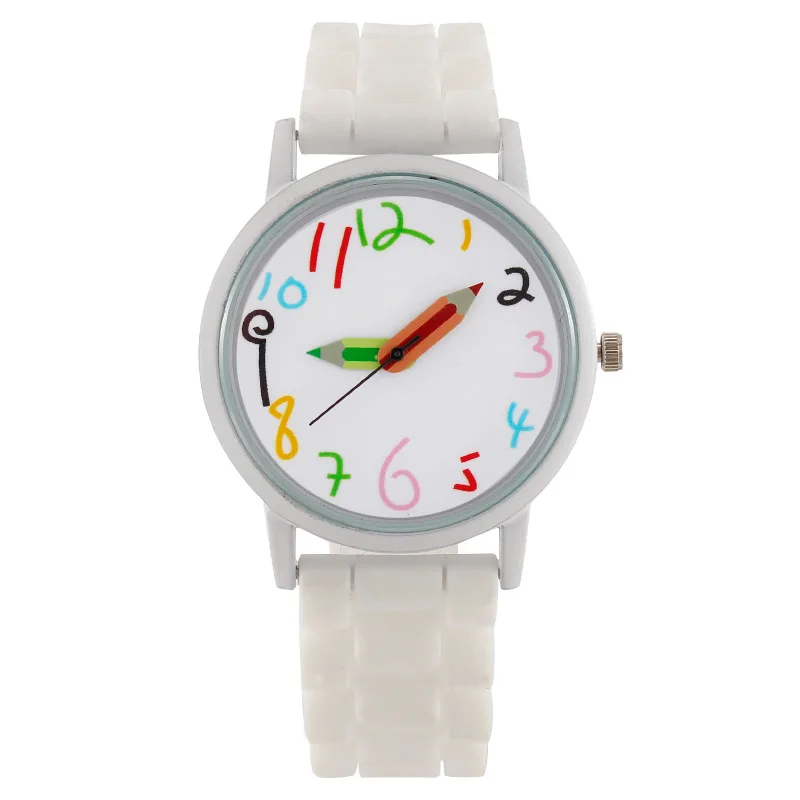 Women Round Quartz Pencel Pointer Dial Casual Wrist Watches Rubber Strap Fashionable Clock Waterproof Wristwatch for Child
Women Round Quartz Pencel Pointer Dial Casual Wrist Watches Rubber Strap Fashionable Clock Waterproof Wristwatch for Child