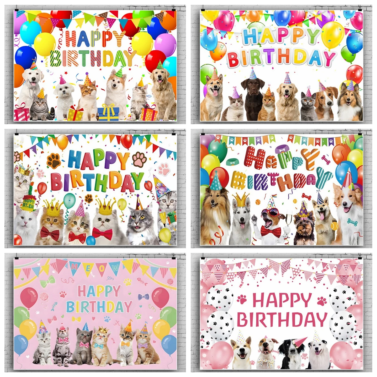 Cat Dog Happy Birthday Party Photography Background Ballon Little Paw Theme Backdrop Kids Cake Table Decorations
Cat Dog Happy Birthday Party Photography Background Ballon Little Paw Theme Backdrop Kids Cake Table Decorations