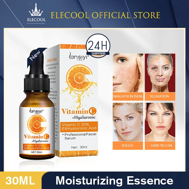 30ml Pure Vitamin C Hyaluronic Acid Serum 20% for Face Anti Aging Essential Oil Moisturizing Cream TSLM2
30ml Pure Vitamin C Hyaluronic Acid Serum 20% for Face Anti Aging Essential Oil Moisturizing Cream TSLM2