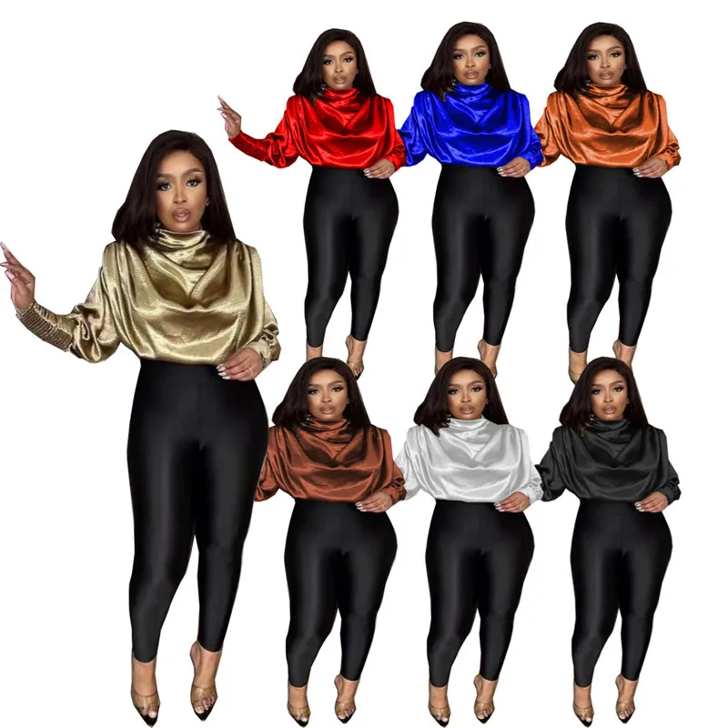 Womens O Neck Solid Color Draped Front Shirt Tops Casual Loose Puff Long Sleeve Shirts Blouses Summer Wrap Top Blouse For Women
Womens O Neck Solid Color Draped Front Shirt Tops Casual Loose Puff Long Sleeve Shirts Blouses Summer Wrap Top Blouse For Women