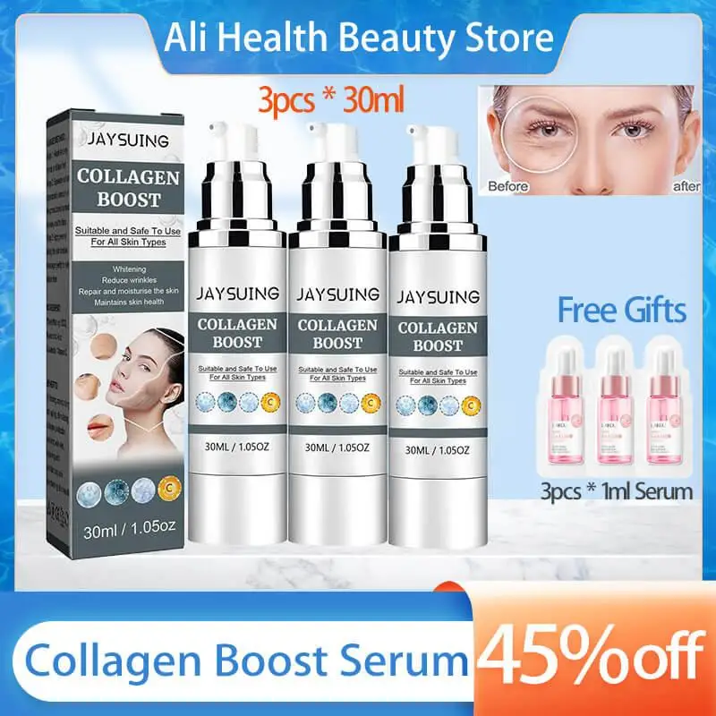 3pcs 30ml Anti-Wrinkle Collagen Boost Serum Anti-Aging Dark Spot Corrector Wrinkle Cream Women Face Skin Care Wholesale
3pcs 30ml Anti-Wrinkle Collagen Boost Serum Anti-Aging Dark Spot Corrector Wrinkle Cream Women Face Skin Care Wholesale