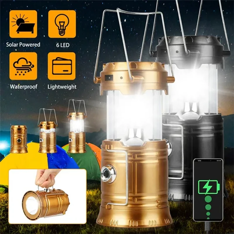Collapsible Portable LED Camping Lantern Waterproof Solar USB Rechargeable LED Flashlight Survival Kits for Indoor Outdoor Home
Collapsible Portable LED Camping Lantern Waterproof Solar USB Rechargeable LED Flashlight Survival Kits for Indoor Outdoor Home
