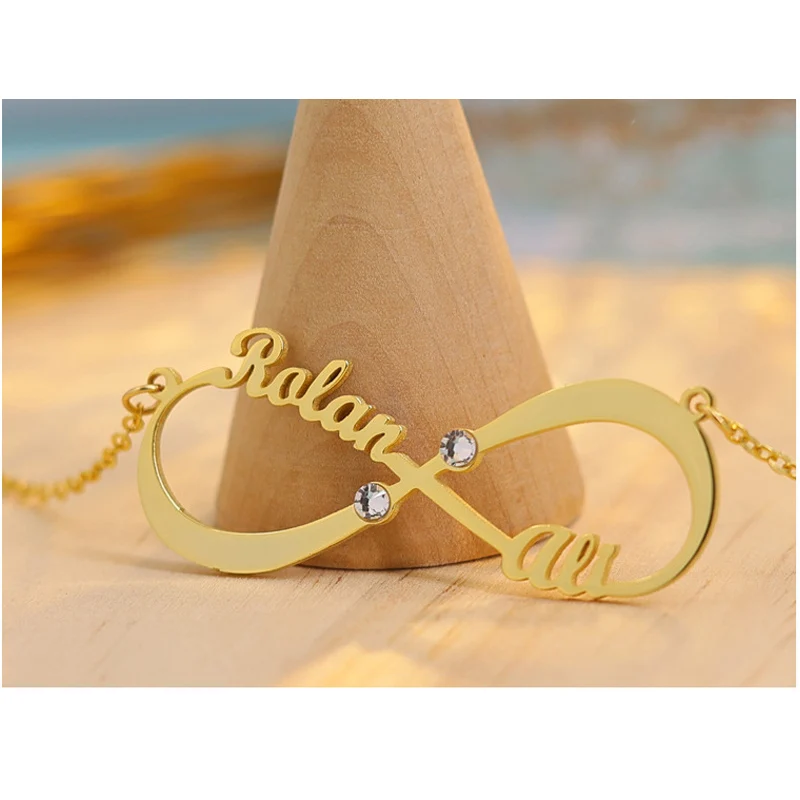 Women Costume Two Name Necklace Gold Personalized Infinity Double Names Necklaces Birth Stone Chain Jewelery Gift for Lover Mom
Women Costume Two Name Necklace Gold Personalized Infinity Double Names Necklaces Birth Stone Chain Jewelery Gift for Lover Mom