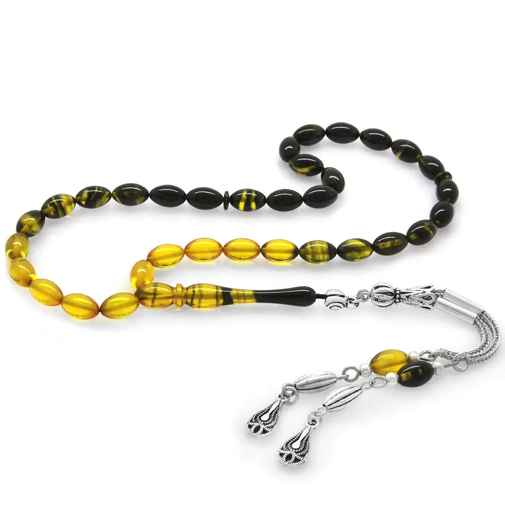 Nipora Tarnish Metal Water Drop Tasseled Barley Cut Wrist Length Strained Yellow Black Fire Amber Rosary
Nipora Tarnish Metal Water Drop Tasseled Barley Cut Wrist Length Strained Yellow Black Fire Amber Rosary