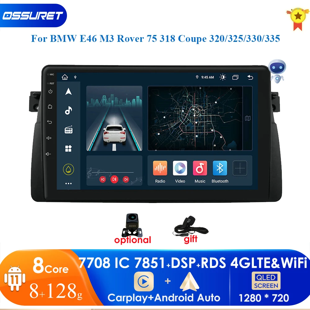 Carplay 2Din Android Car Multimedia Player for BMW E46 M3 Rover 75 318 Coupe 320/325/330/335 GPS Radio Navigation Stereo Audio
Carplay 2Din Android Car Multimedia Player for BMW E46 M3 Rover 75 318 Coupe 320/325/330/335 GPS Radio Navigation Stereo Audio