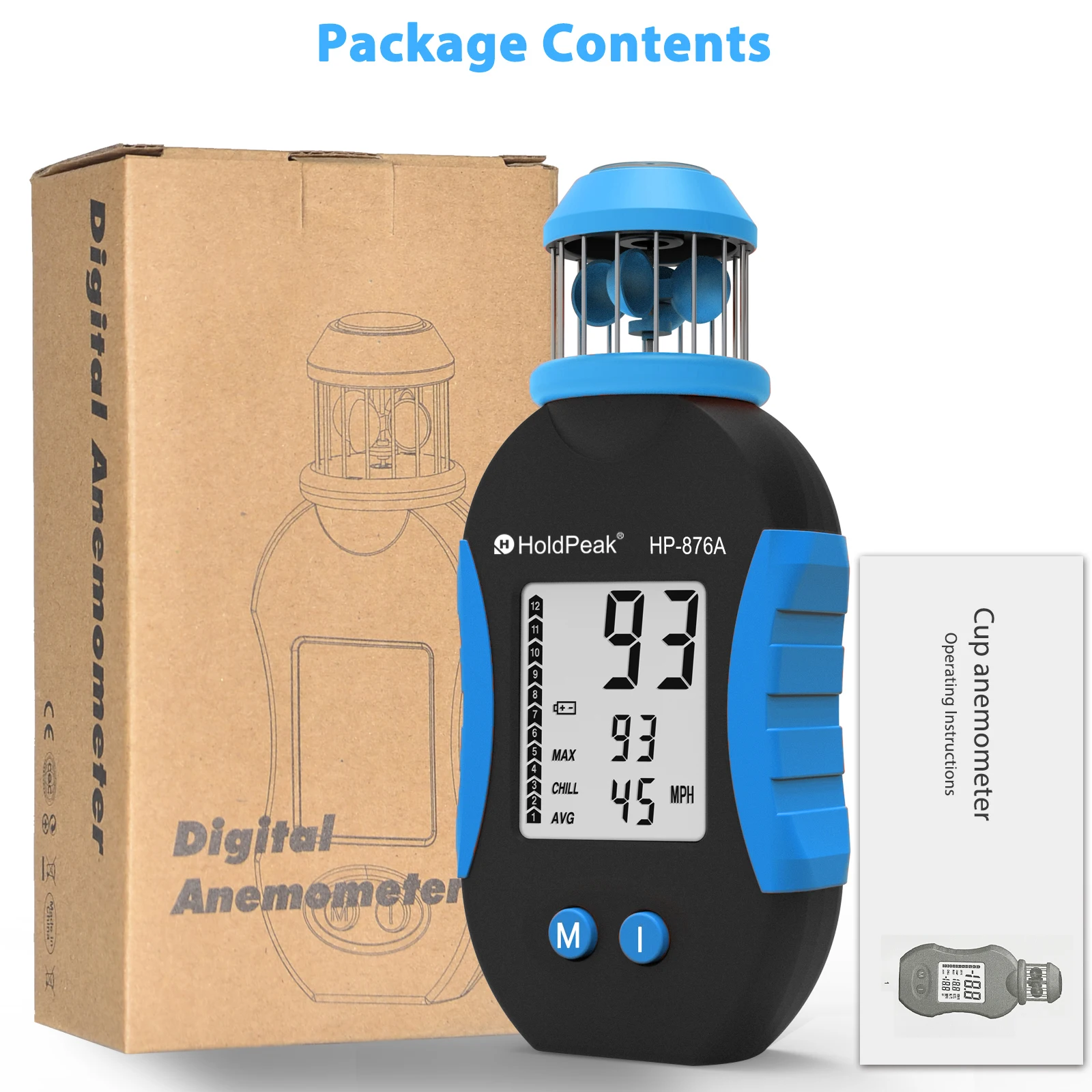 Портативный ручной анемометр новейших стилей, измеритель скорости ветра, диапазон измерения 0,5-50 м/с, с удержанием данных, для альпинизма
Портативный ручной анемометр новейших стилей, измеритель скорости ветра, диапазон измерения 0,5-50 м/с, с удержанием данных, для альпинизма