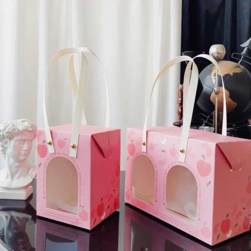 

10pcs Creative Window Honey Gift Packaging Box Jam Lemon Handheld Gift Box Exquisite Bird's Nest Premium Gift Boxes