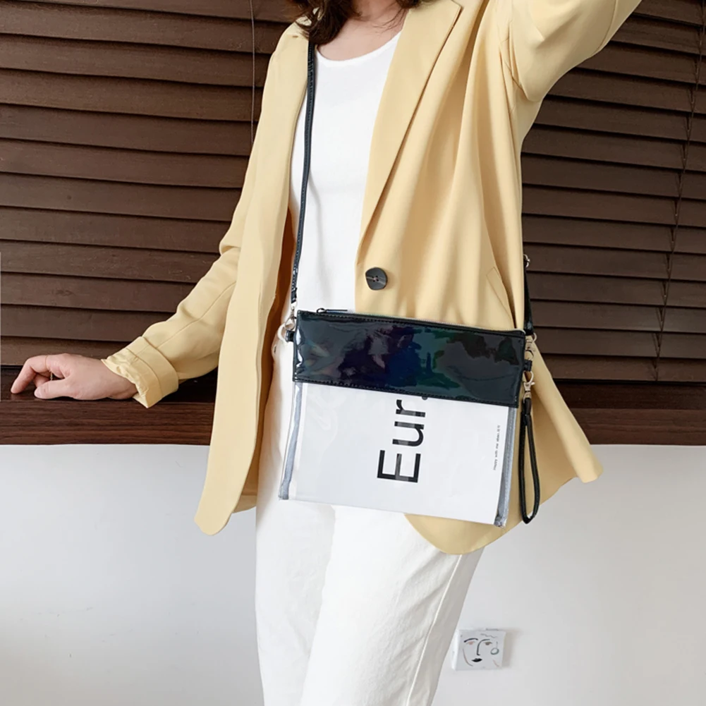 Transparent Women Shopping Portable Holographic Jelly Clutch Large Capacity Shopping Totes Women Shoulder Beach Travel Purse
Transparent Women Shopping Portable Holographic Jelly Clutch Large Capacity Shopping Totes Women Shoulder Beach Travel Purse