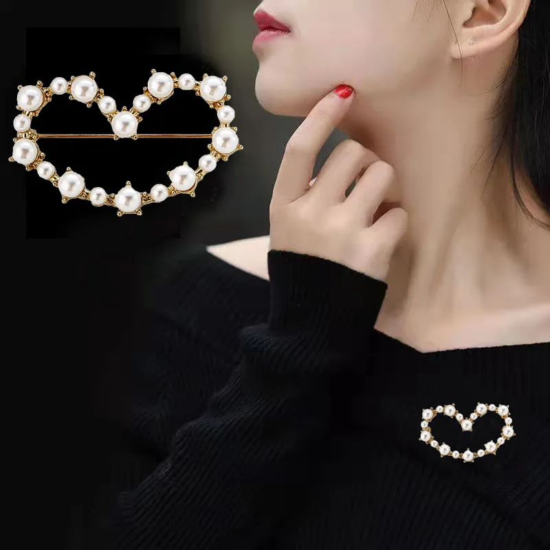 Heart Shape Brooch Pins Imitation Pearl Brooches For Women Trendy Gold Color Brooch Female Jewelry Clothing Accessories
Heart Shape Brooch Pins Imitation Pearl Brooches For Women Trendy Gold Color Brooch Female Jewelry Clothing Accessories
