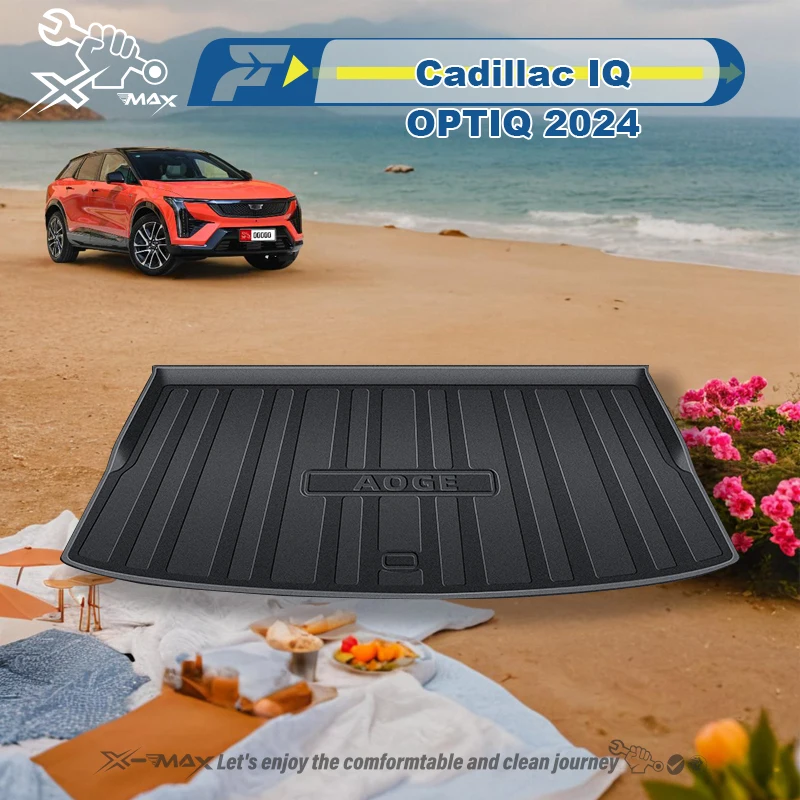 Коврик для багажника автомобиля Cadillac IQ OPTIQ 2024 ТПЭ под заказ всесезонный черный