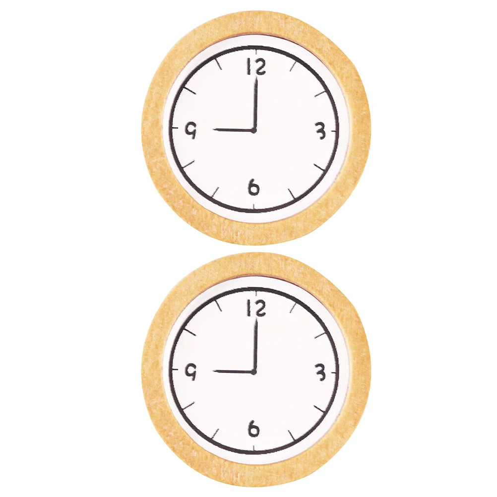 2Pcs Miniature Wooden Wall Clock for Mini House Lifelike Wall Clock Figurine Decoration
2Pcs Miniature Wooden Wall Clock for Mini House Lifelike Wall Clock Figurine Decoration