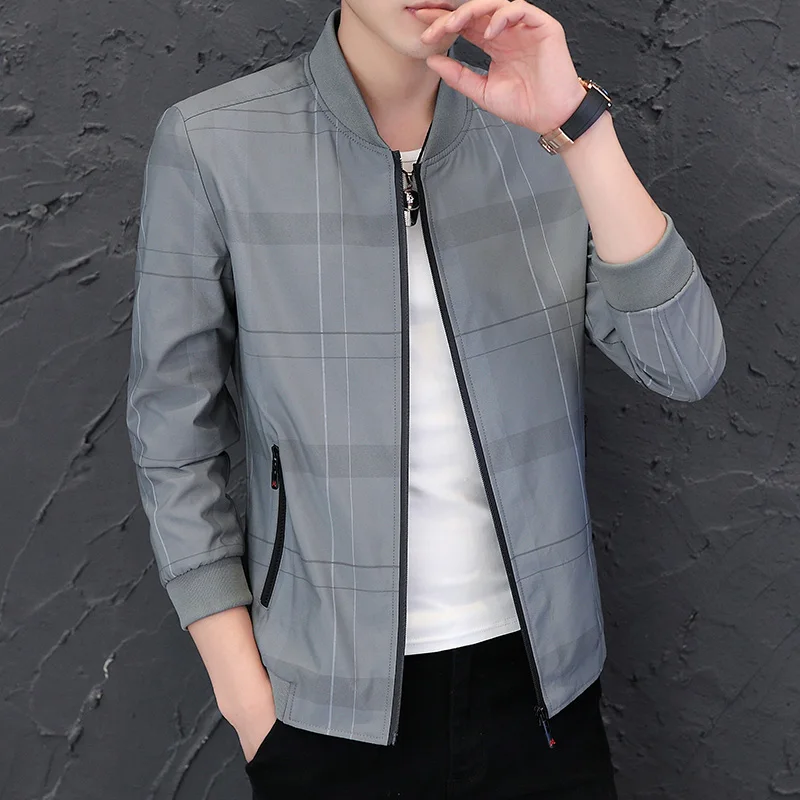 Spring Men Jacket Brand Business Jacket Clothing Mens Fashion Stand Collar Slim Solid Bomber Grey Male Jackets Coats Size M-4XL
Spring Men Jacket Brand Business Jacket Clothing Mens Fashion Stand Collar Slim Solid Bomber Grey Male Jackets Coats Size M-4XL