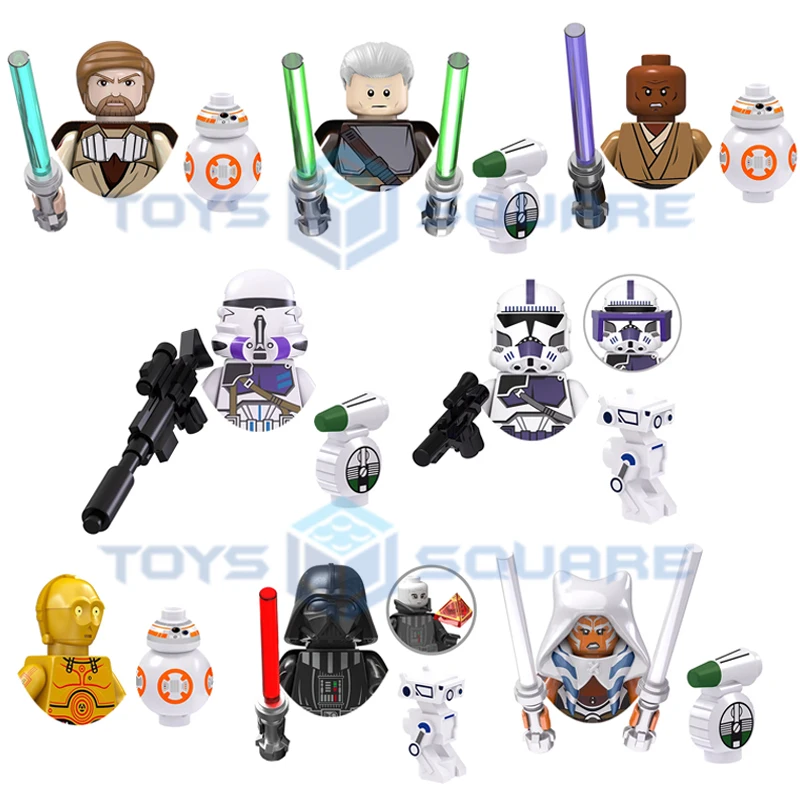 Конструктор Дарт Вейдер Оби Вань, раом, кота, Ahsoka C-3PO Mace Windu 187, модель солдат-клон, кубики, набор MOC, подарки, игрушки
Конструктор Дарт Вейдер Оби Вань, раом, кота, Ahsoka C-3PO Mace Windu 187, модель солдат-клон, кубики, набор MOC, подарки, игрушки