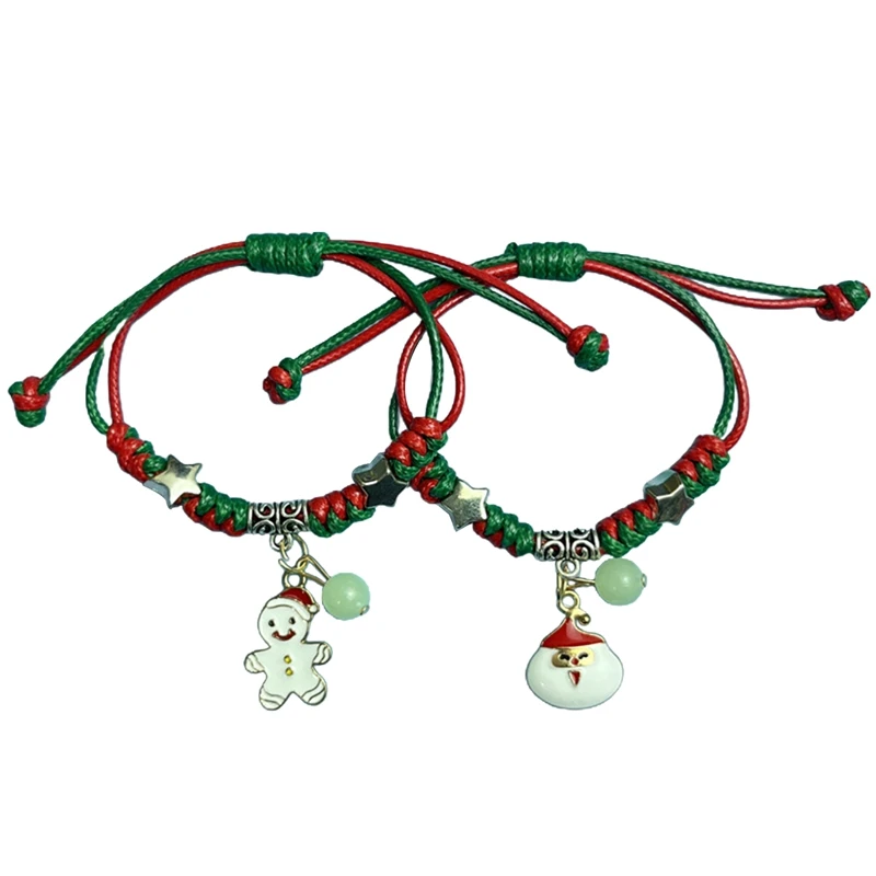 2pcs/set Christmas Snowmen Magnetic Couple Bracelets Men Women Green Red Paired Lovers Braclet Adjustable Braslet Knot
2pcs/set Christmas Snowmen Magnetic Couple Bracelets Men Women Green Red Paired Lovers Braclet Adjustable Braslet Knot