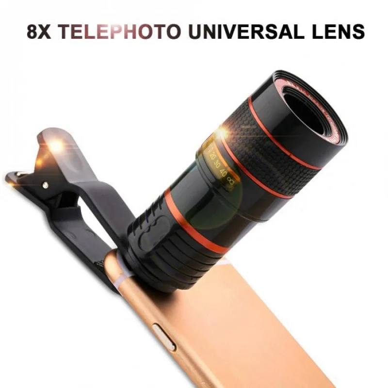 Phone Lens 8X Wide Angle Zoom Fish Eye Macro Lenses Camera Kits With Clip Lens On The Phone For Smartphone
Phone Lens 8X Wide Angle Zoom Fish Eye Macro Lenses Camera Kits With Clip Lens On The Phone For Smartphone