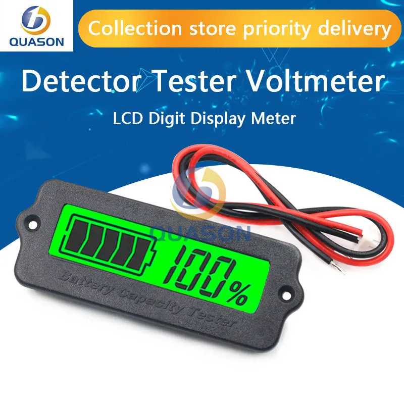 Blue Green 12V LY6W Lead Acid Battery Capacity Indicator LCD Digit Display Meter Lithium Battery Power Detector Tester Voltmeter
Blue Green 12V LY6W Lead Acid Battery Capacity Indicator LCD Digit Display Meter Lithium Battery Power Detector Tester Voltmeter
