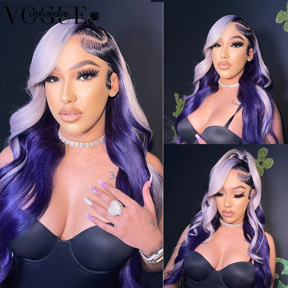 Lavender Ombre Deep Purple Colored Lace Front Human Hair Wig Loose Deep Body Wave Wigs 13x6 HD Transparent Lace Frontal Wig
Lavender Ombre Deep Purple Colored Lace Front Human Hair Wig Loose Deep Body Wave Wigs 13x6 HD Transparent Lace Frontal Wig