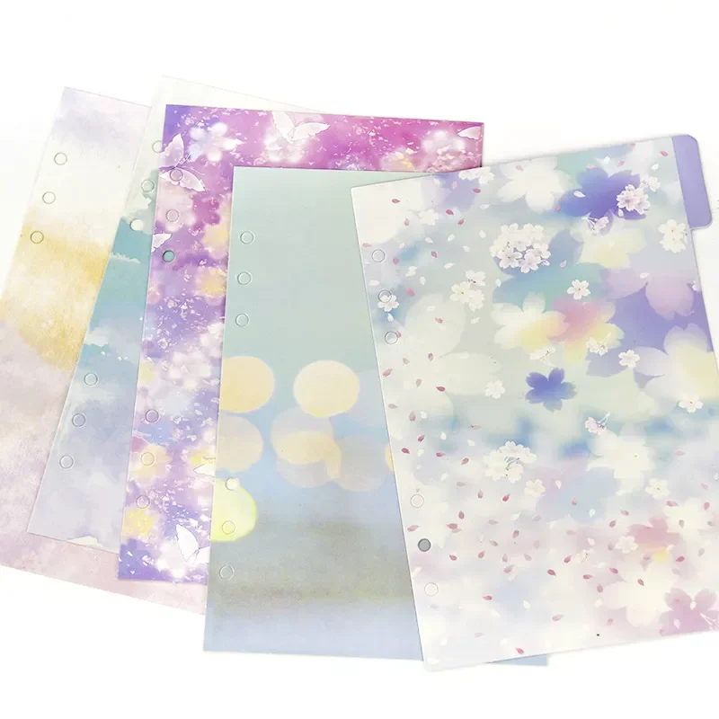 5sheets/set A6 A5 Binder Index Dividers for Loose-leaf Notebook Notepad Floral Index Page Colorful Paper Board Stationery
5sheets/set A6 A5 Binder Index Dividers for Loose-leaf Notebook Notepad Floral Index Page Colorful Paper Board Stationery