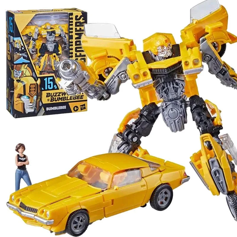 

Anime Original Hasbro Transformers Toys Movie 6 BB SS15 Bumblebee Action Figure Model Transformers Robot Collection Toys 12cm