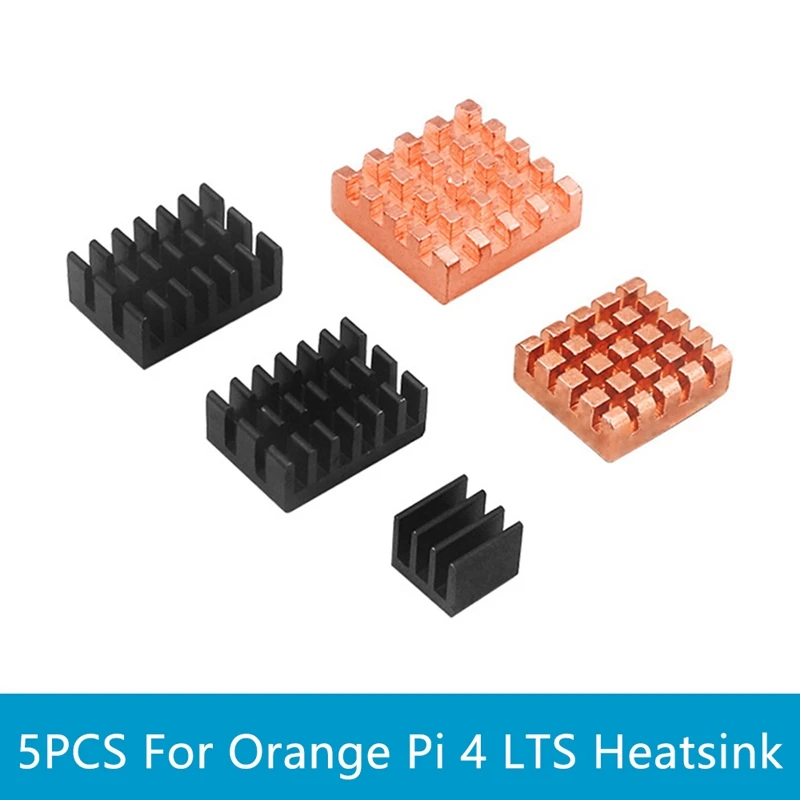5Pcs Radiator Aluminum Fin For Orange Pi 4 LTS Heatsink With Thermal Adhesive Pasted Cooler Heat Dissipation
5Pcs Radiator Aluminum Fin For Orange Pi 4 LTS Heatsink With Thermal Adhesive Pasted Cooler Heat Dissipation