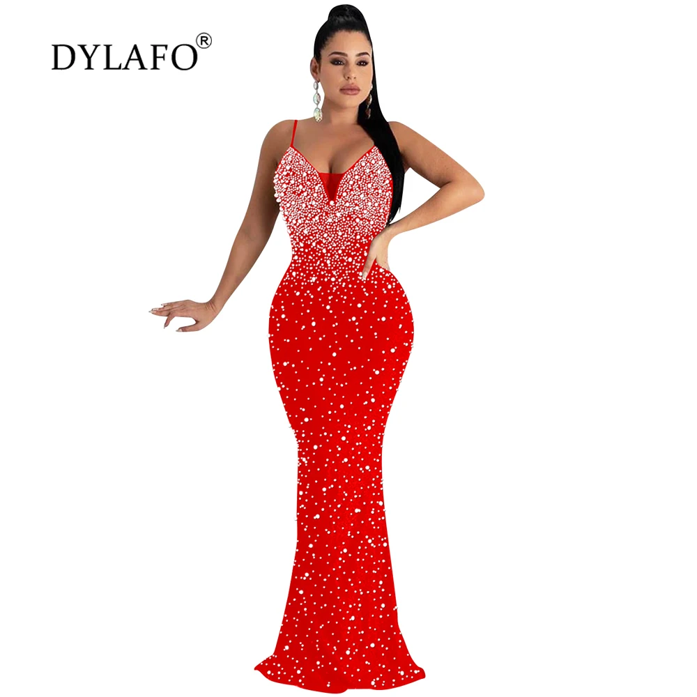 Women Diamonds Hot Drill Spaghetti Strap Dress V Neck Ruched Long Party Dress Summer Sexy Party Night Club Dresses Vestidos
Women Diamonds Hot Drill Spaghetti Strap Dress V Neck Ruched Long Party Dress Summer Sexy Party Night Club Dresses Vestidos