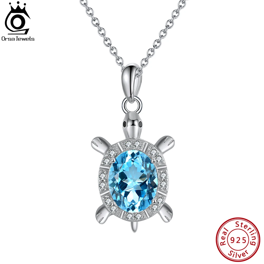 ORSA JEWELS Turtle Pendants Necklace 925 Sterling Silver Cute Blue Austrian Crystal Pendant for Women Kids Jewelry SSWN23
ORSA JEWELS Turtle Pendants Necklace 925 Sterling Silver Cute Blue Austrian Crystal Pendant for Women Kids Jewelry SSWN23