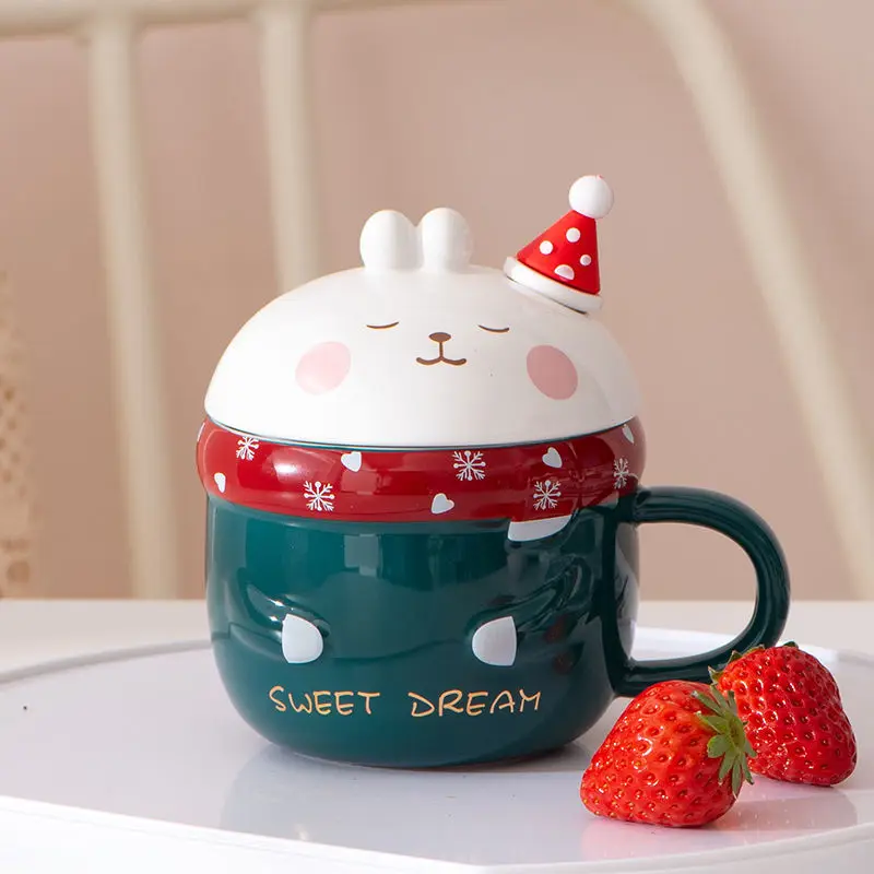 Rabbit Shaped Relief Mugs Lovely Animal Ceramic Cup with Lid and Spoon Creative StarBuck Style Coffee Mug Gifts for Girls Kids
Rabbit Shaped Relief Mugs Lovely Animal Ceramic Cup with Lid and Spoon Creative StarBuck Style Coffee Mug Gifts for Girls Kids