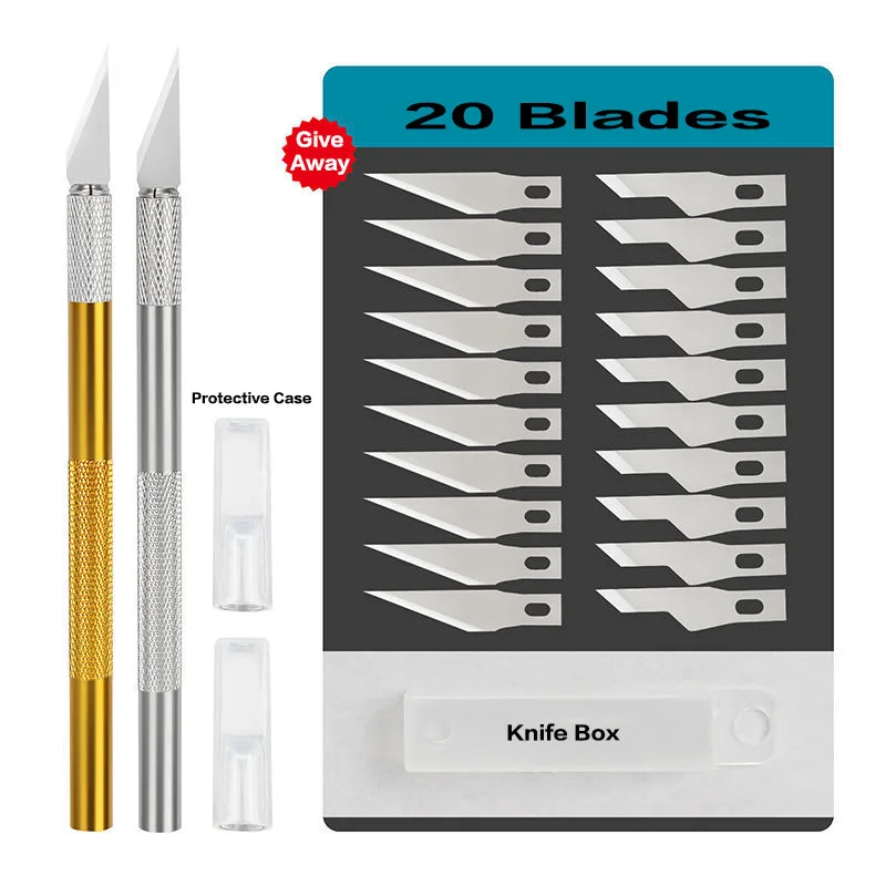 G30 Colorful Aluminum Alloy Wood Cutter Knifes Carve Tool Sculpture Utility Engrave Sharp Metal Scalpel Woodcarve Blade
G30 Colorful Aluminum Alloy Wood Cutter Knifes Carve Tool Sculpture Utility Engrave Sharp Metal Scalpel Woodcarve Blade