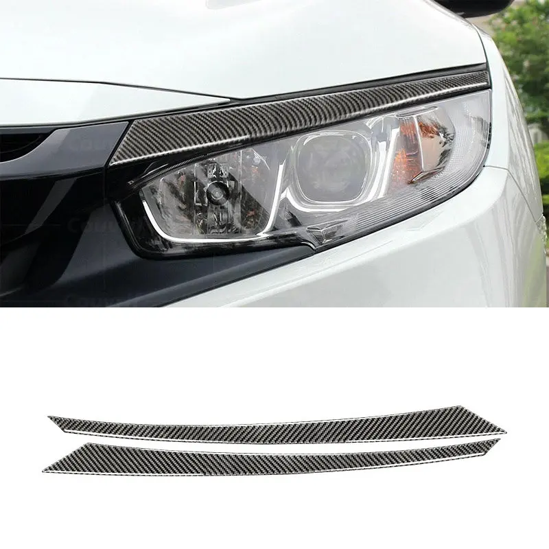 Carbon Fiber Cover Headlight Eyebrow Strip Car Head Light Lamp Decoration Sticker For Honda Civic 10th FC 2016-2021 Accessories
Carbon Fiber Cover Headlight Eyebrow Strip Car Head Light Lamp Decoration Sticker For Honda Civic 10th FC 2016-2021 Accessories