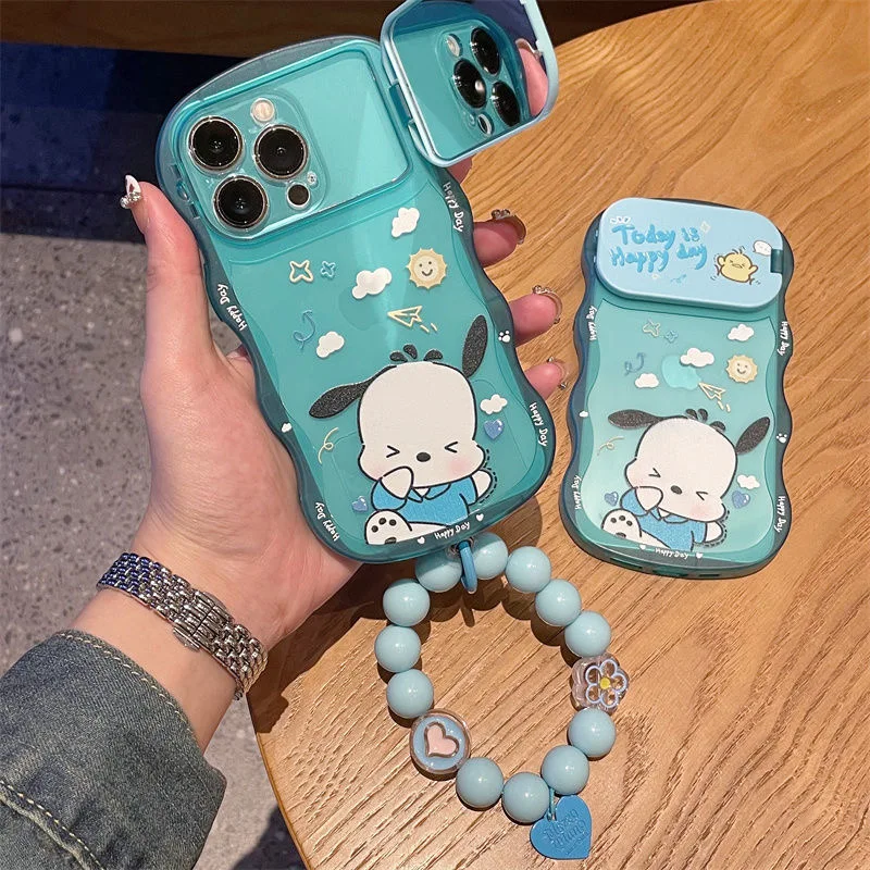 Sanrio Pochacco Flip Mirror Stand Wavy Phone Cases For iPhone 14 13 12 11 Pro Max XR X XS MAXPlus SE Transparent Cover
Sanrio Pochacco Flip Mirror Stand Wavy Phone Cases For iPhone 14 13 12 11 Pro Max XR X XS MAXPlus SE Transparent Cover
