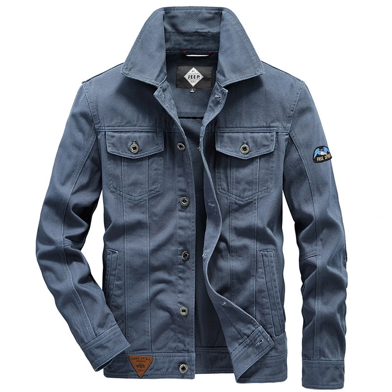 2022 Autumn Cargo Demnim Jacket Men Spring Casual Cotton Coat Military Multi Pocket Bomber Jackets Mens Outdoor Military Coats
2022 Autumn Cargo Demnim Jacket Men Spring Casual Cotton Coat Military Multi Pocket Bomber Jackets Mens Outdoor Military Coats