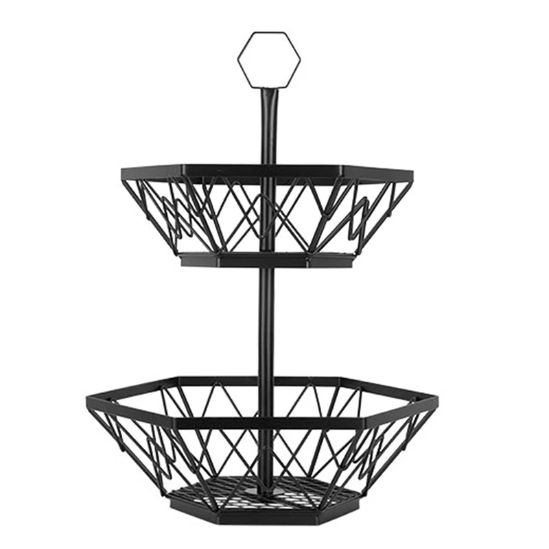 Practical 2 Tier Fruit Basket, Double Metal Fruit Bowl, Vegetable Bread Basket For Home Farmhouse Kitchen Countertop Storage Rac
Practical 2 Tier Fruit Basket, Double Metal Fruit Bowl, Vegetable Bread Basket For Home Farmhouse Kitchen Countertop Storage Rac