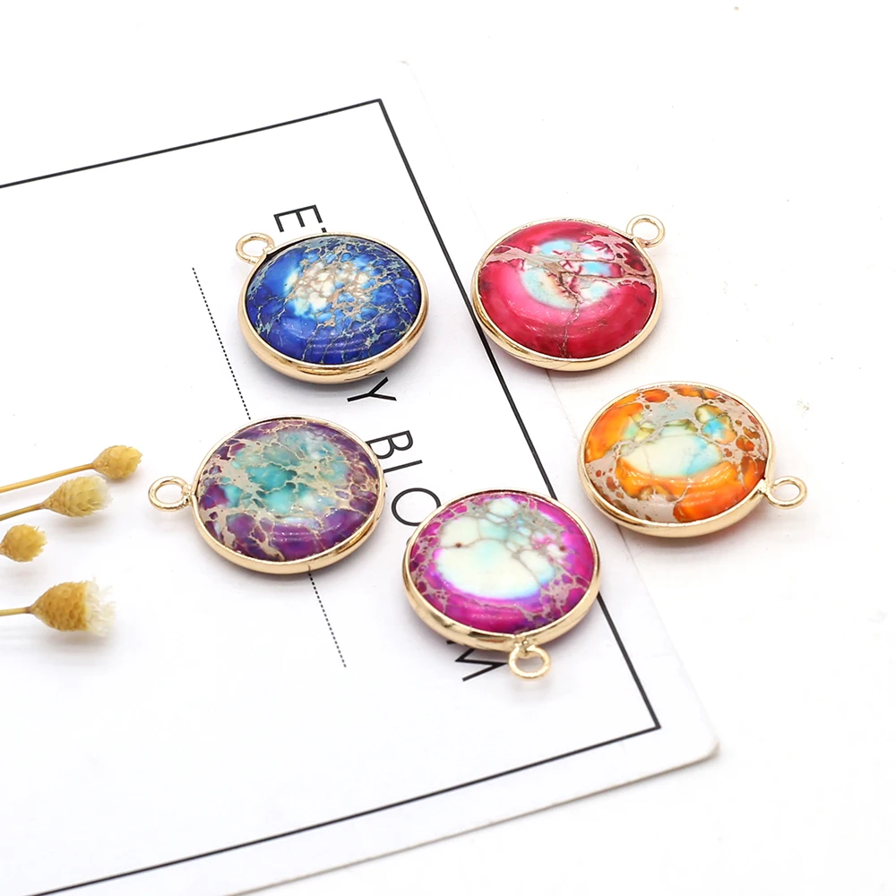 1pcs Natural Round Mixed Colors Rose Red Blue Emperor Stone Charm Pendant for Jewelry Making Necklace For Women Size 19x23mm
1pcs Natural Round Mixed Colors Rose Red Blue Emperor Stone Charm Pendant for Jewelry Making Necklace For Women Size 19x23mm