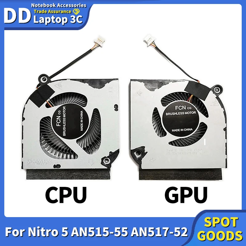 New Laptop Cooler CPU GPU Cooling Fan Original Replacement For Acer Nitro 5 AN515-55 AN517-52 FML9 FMAQ DFS5K223052836
New Laptop Cooler CPU GPU Cooling Fan Original Replacement For Acer Nitro 5 AN515-55 AN517-52 FML9 FMAQ DFS5K223052836