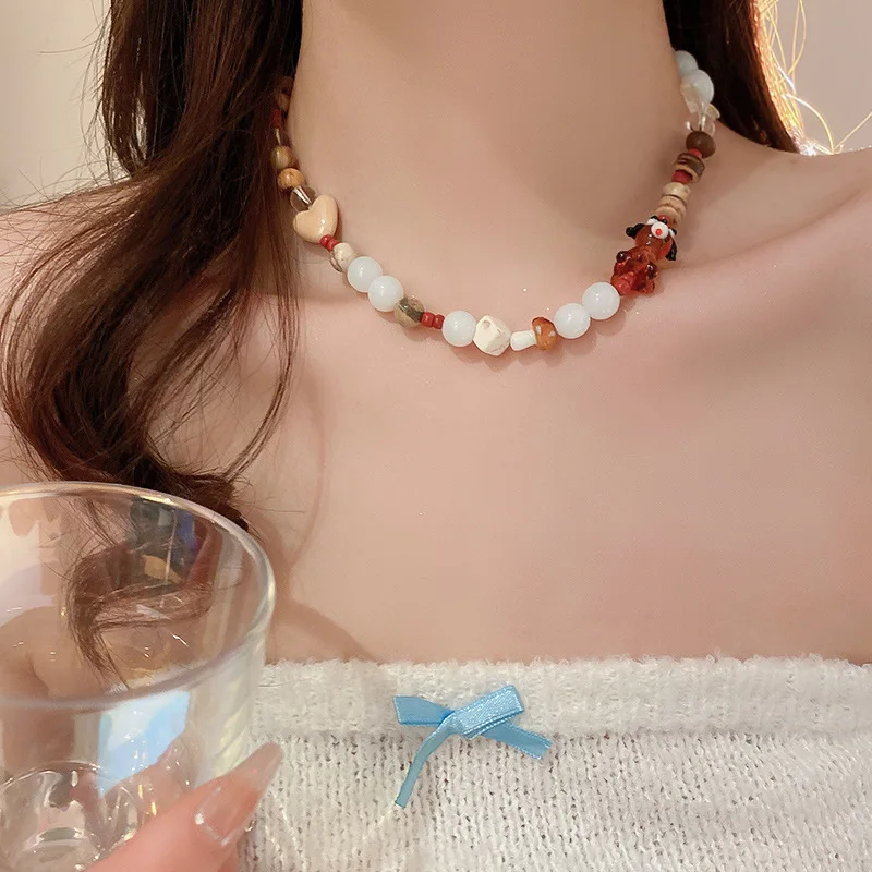 New In Summer Necklace Pearl Rosary Heart Collar Accessories Design Clavicle Chain Beautiful Women Luxury Quality Jewelry Choker
New In Summer Necklace Pearl Rosary Heart Collar Accessories Design Clavicle Chain Beautiful Women Luxury Quality Jewelry Choker