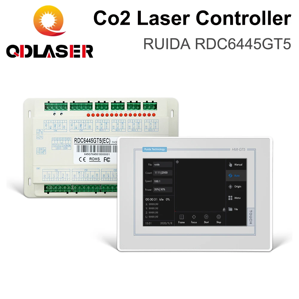QDLASER Ruida RDC6445GT Stand-alone laser cutting control system with touch screen White/Black for Co2 laser engraving machine
QDLASER Ruida RDC6445GT Stand-alone laser cutting control system with touch screen White/Black for Co2 laser engraving machine