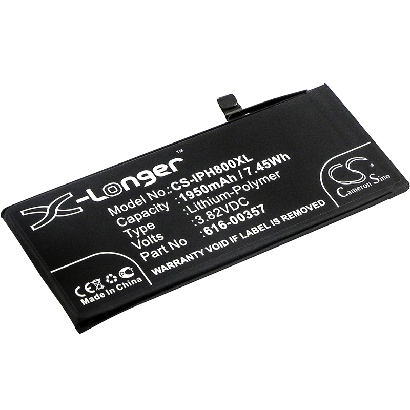 Cameron Sino Mobile SmartPhone Replacement Li-Polymer Battery 1950mAh For 616-00357 Motorola A1863, iPhone 8, MQ6 Free Tools
Cameron Sino Mobile SmartPhone Replacement Li-Polymer Battery 1950mAh For 616-00357 Motorola A1863, iPhone 8, MQ6 Free Tools