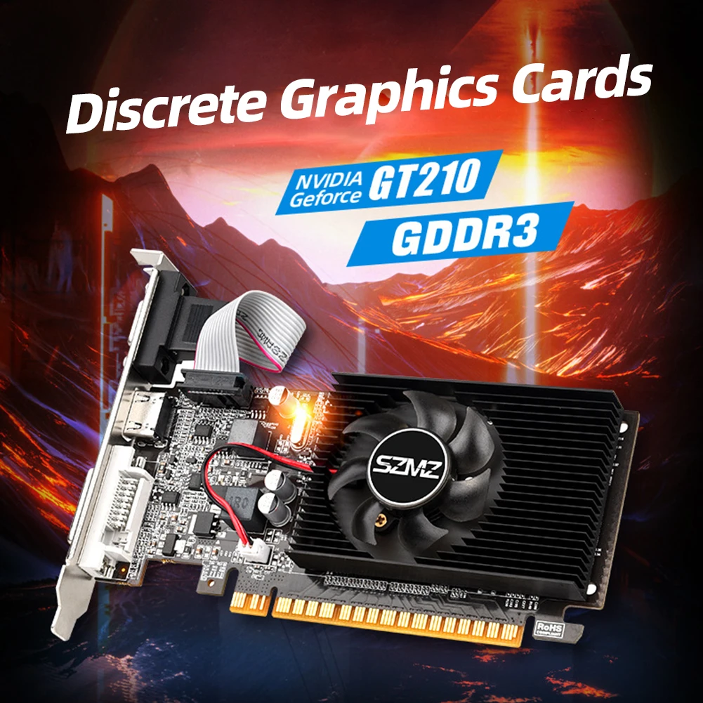 GT210 1G видеокарта с портом DVI VGA HDMI-совместимая игровая видеокарта PIC Express2.0 низкопрофильная Видеокарта для офиса
GT210 1G видеокарта с портом DVI VGA HDMI-совместимая игровая видеокарта PIC Express2.0 низкопрофильная Видеокарта для офиса